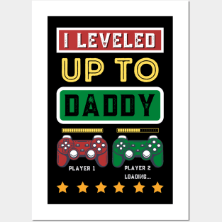 I Leveled Up To Daddy 2021 Funny Soon To Be Dad Posters and Art